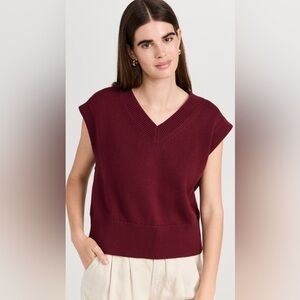 Wyeth Anja Sweater Vest In Cherry size XS